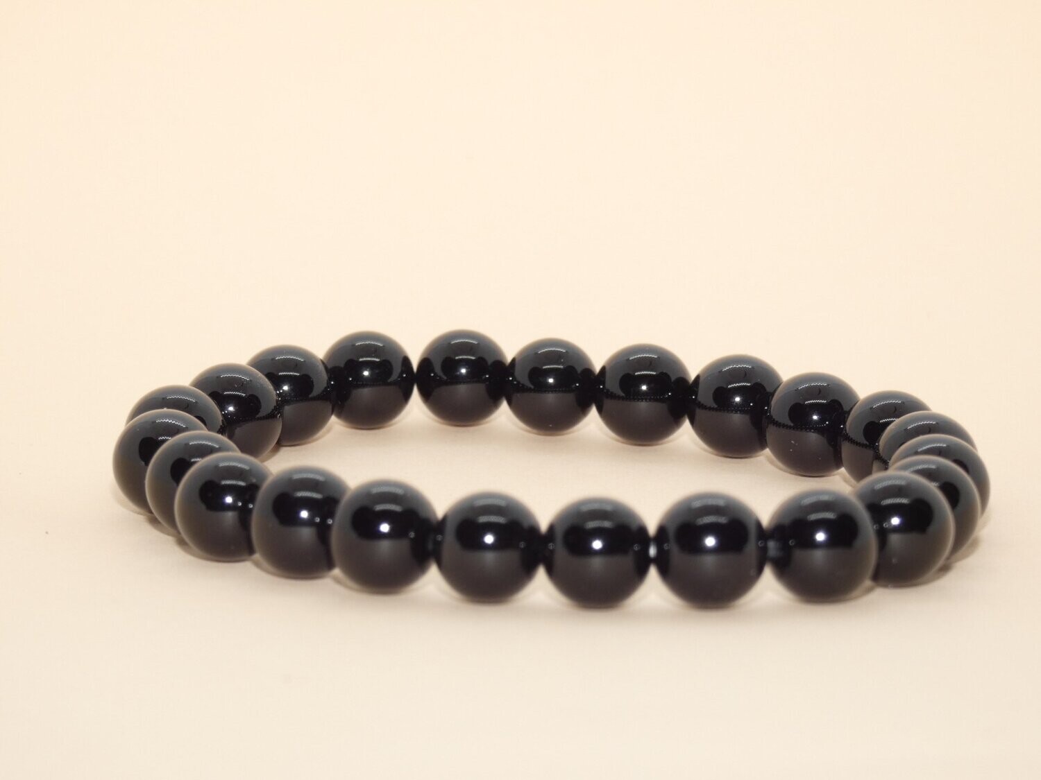 Obsidienne Noire Bracelet Perles 8mm