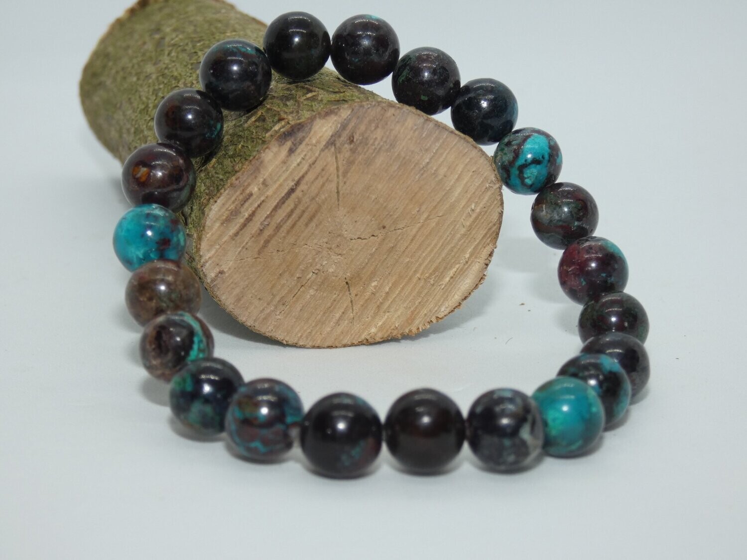Chrysocolle Bracelet Perles 8mm