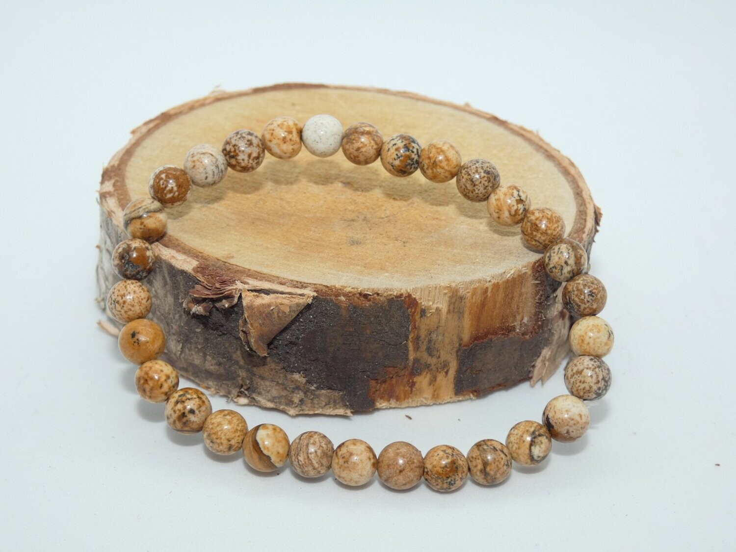 Jaspe paysage Bracelet Perles 6mm