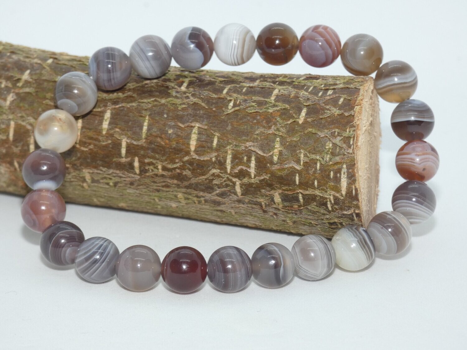 Agate de Botswana bracelet 8mm