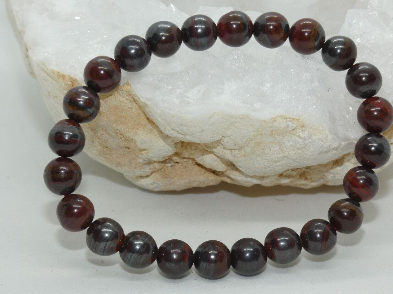 Oeil de Fer Bracelet Perles de 8mm