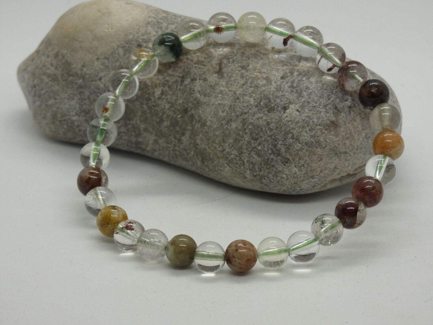 Lodolite Multicolore Bracelet Perles 6mm