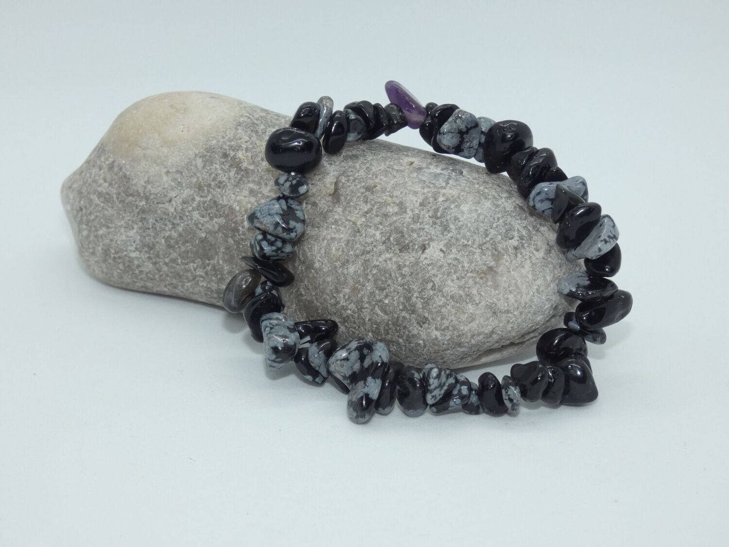 Obsidienne Neige Bracelet Baroque