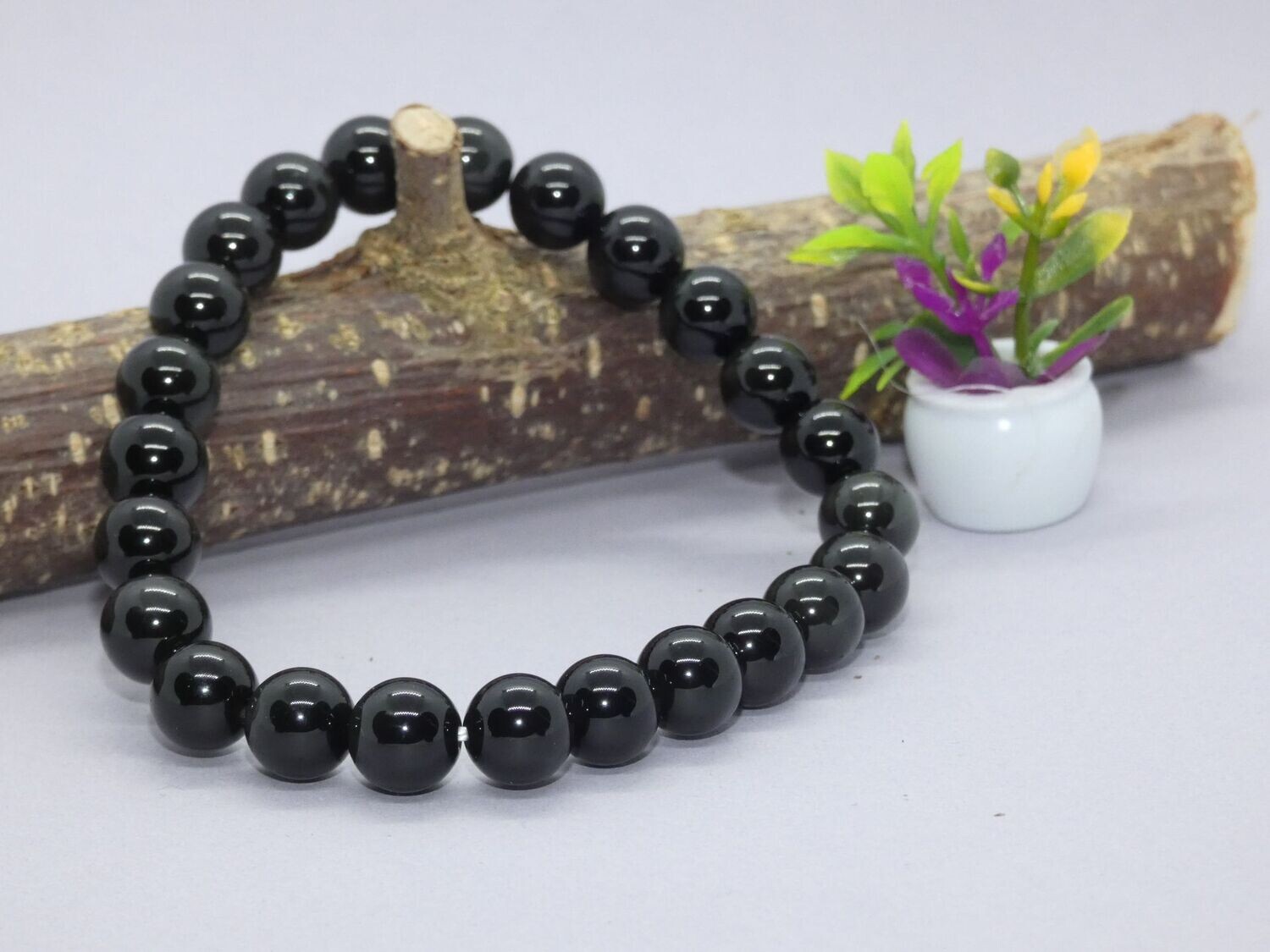 Obsidienne Dorée Bracelet Perles 8mm