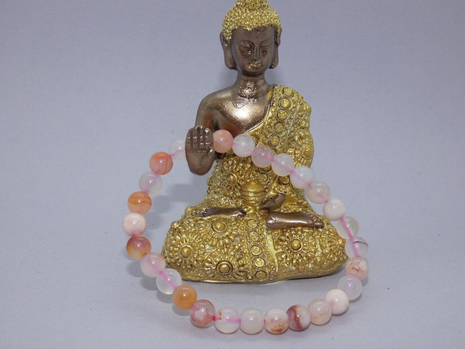 Agate Fleur de Cerisier Bracelet Perles 6mm