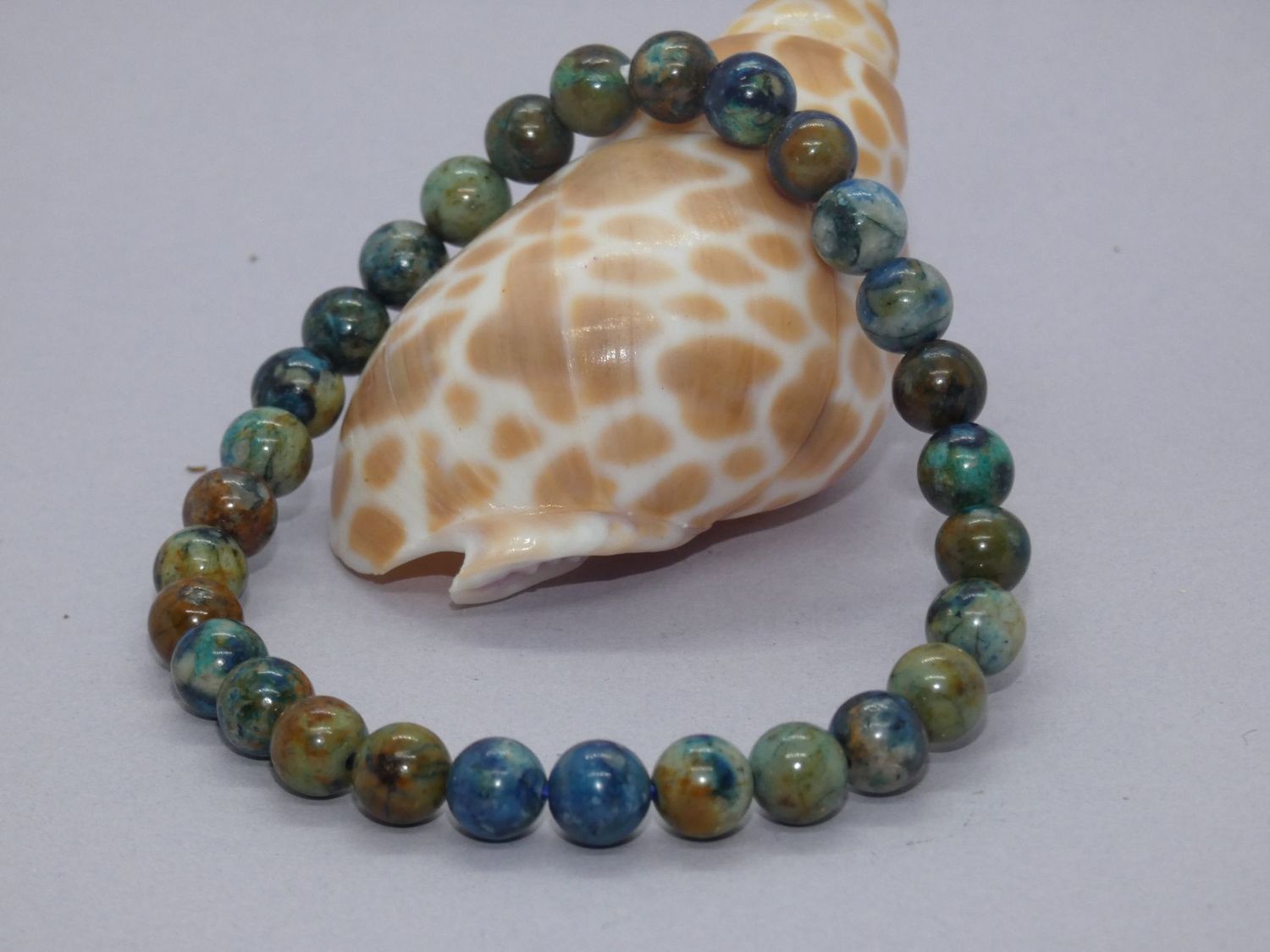 Chrysocolle Bracelet Perles 6mm