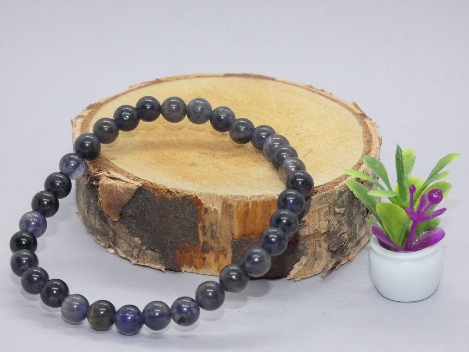 Iolite  Bracelet Perles 6mm