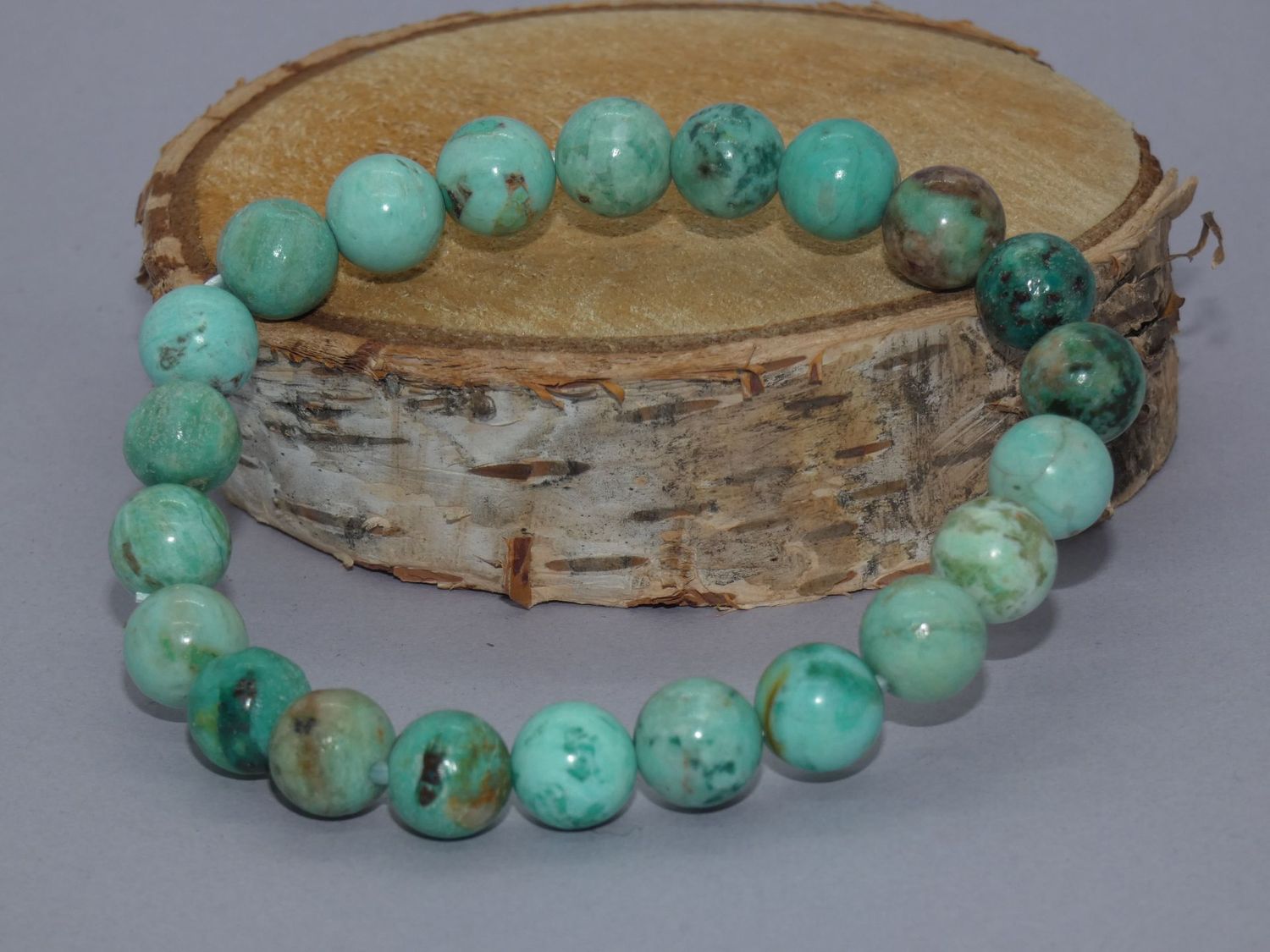 Turquoise du Pérou Bracelet Perles 8mm