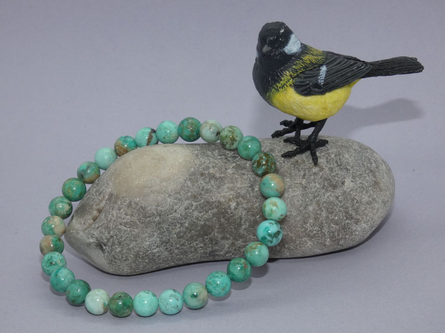 Turquoise du Pérou Bracelet Perles 6mm