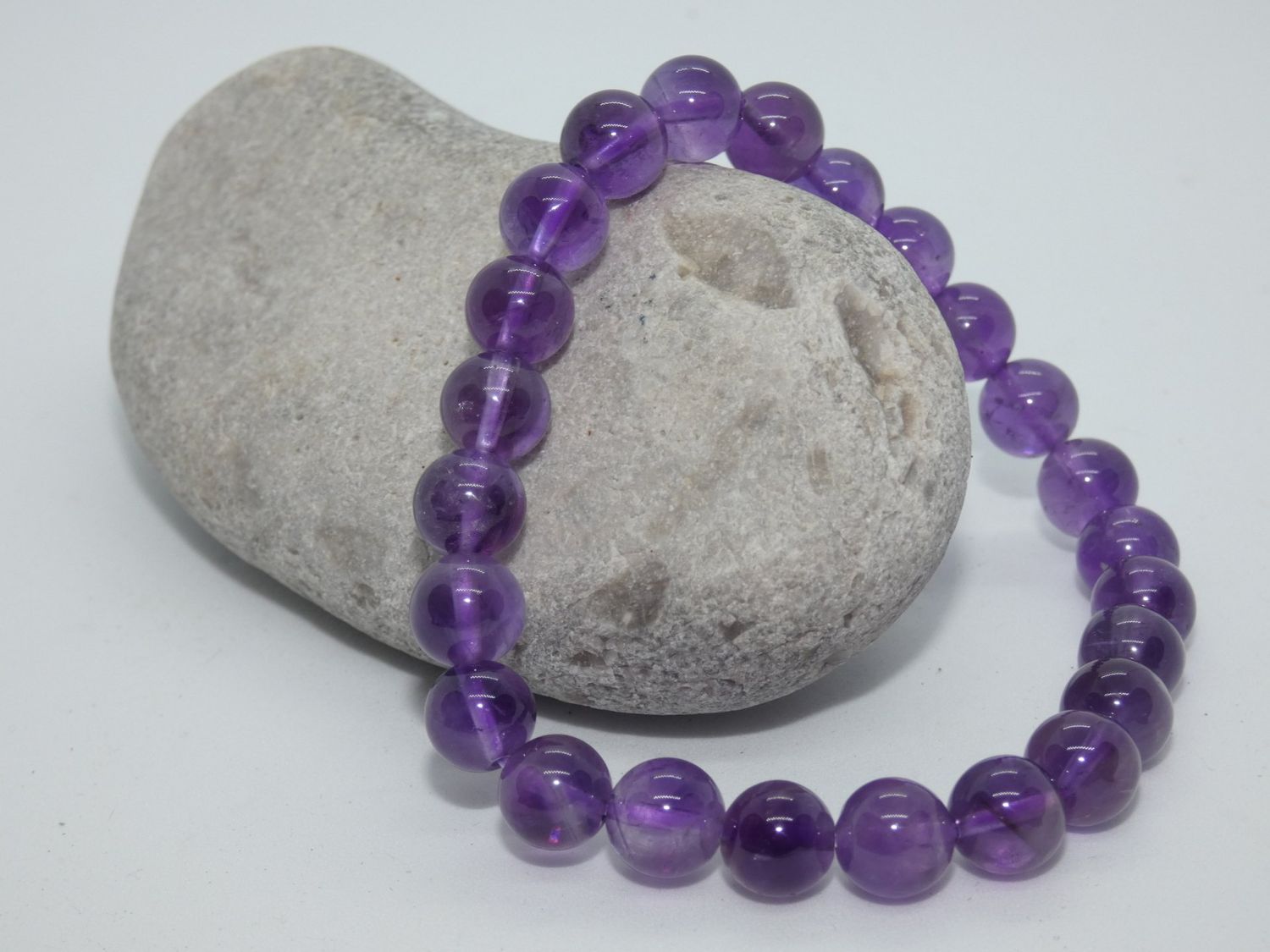 Améthyste Bracelet Perles 8mm