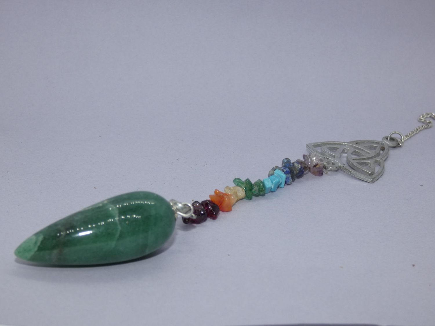 Triquatra Aventurine et 7 Chakras Pendule