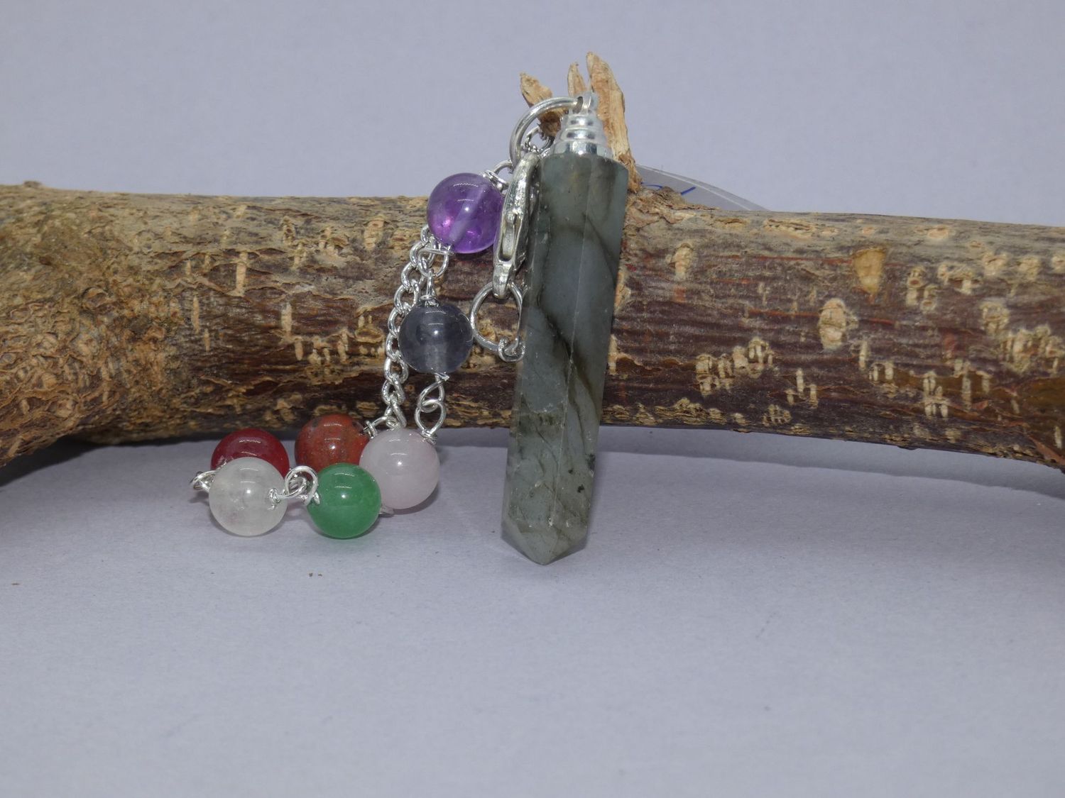 Labradorite 7 chakras Pendule