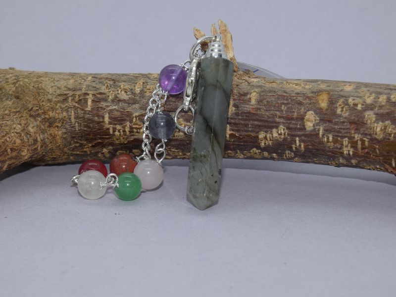 Labradorite 7 chakras Pendule