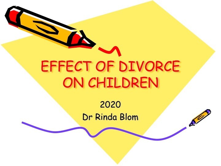 The emotional effect of divorce on children