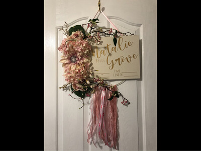 Baby Announcement Wreath