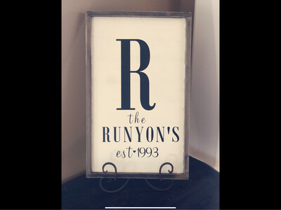 Custom Sign/Initial &amp; Last Name With Established Date