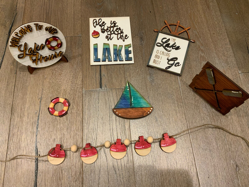 Lake Tier Tray Decor Set