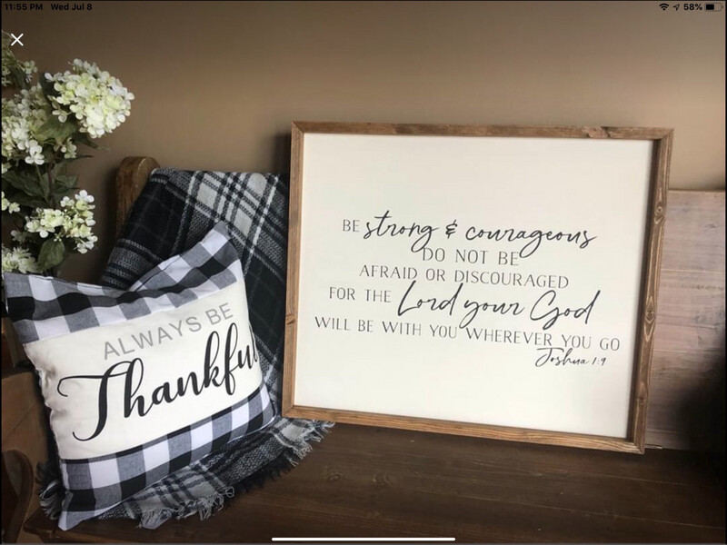Custom Sign Scripture Framed Sign Handmade