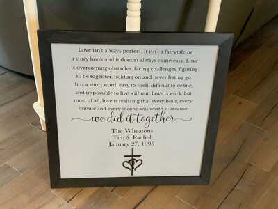 “We Did It Together” Sign  (three Dimensional)