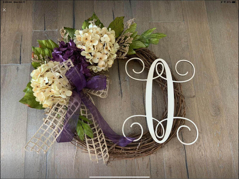 Initial Wreath 20”