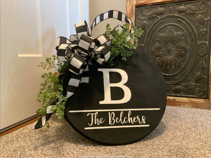 Custom Initial/name Handmade Door Hanger