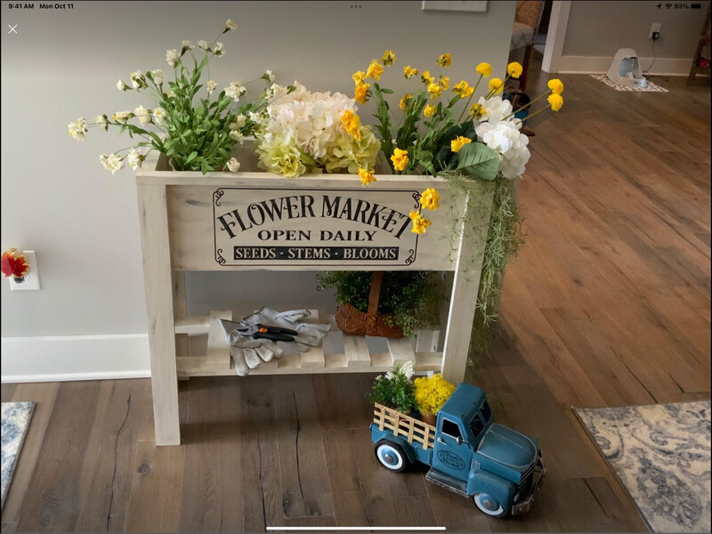 Flower Market Farmhouse Planter Box Wooden Handmade