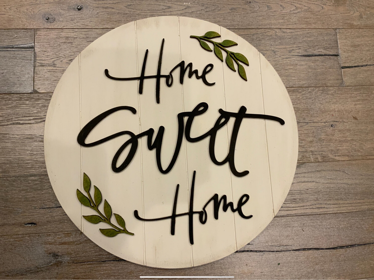 Home Sweet Home Wooden Laser Door Hanger 18”