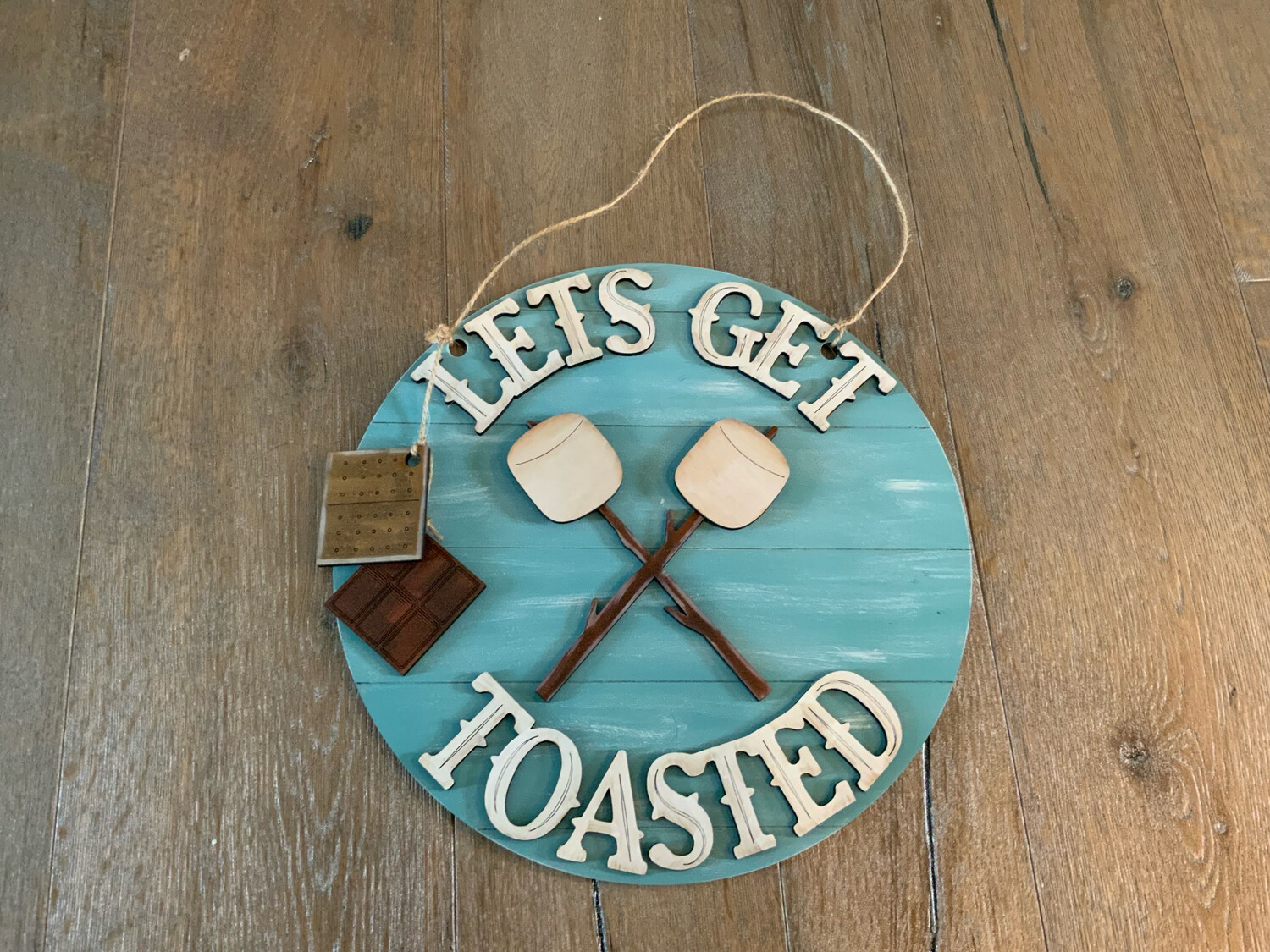 Let’s Get Toasted Door Hanger/sign 18”