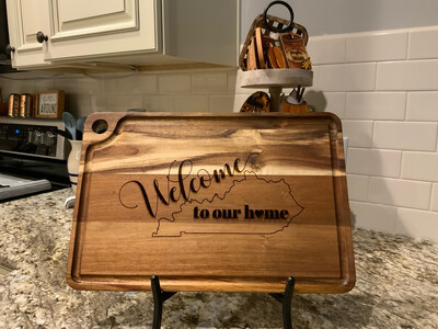 Welcome To Our KY Home Cutting Board Engraved
