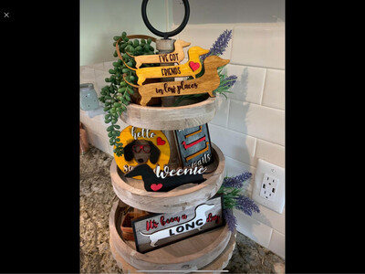 Dachshund Tier Tray Decor