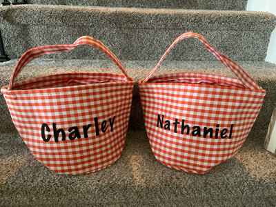 Halloween Cloth Lined Baskets (personalized)