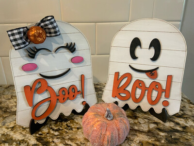 Boo!! Ghost Kit Painted With Stands