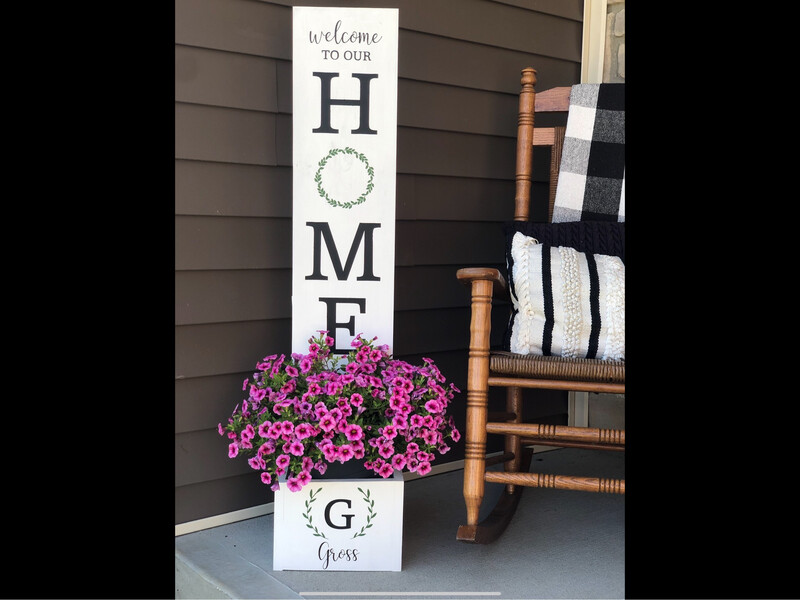 Planter Box Custom With Initial And Name(plant Not Included)