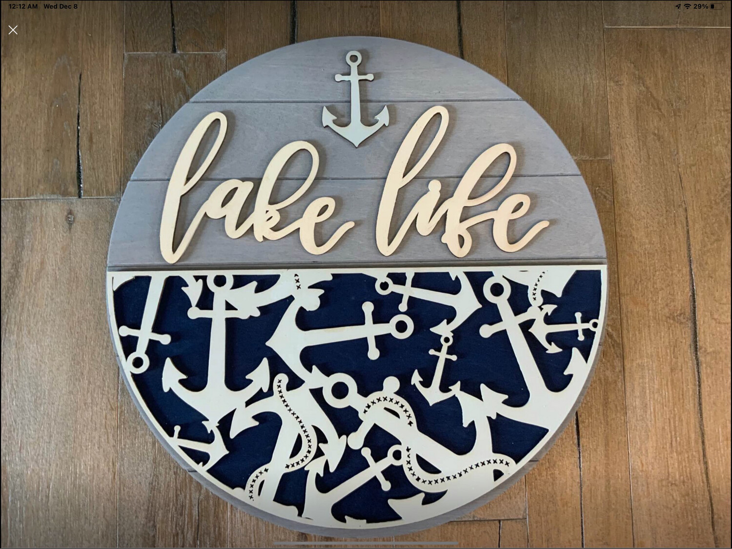 Lake Life Door Hanger 3 Dimensional (laser Cut) 18”