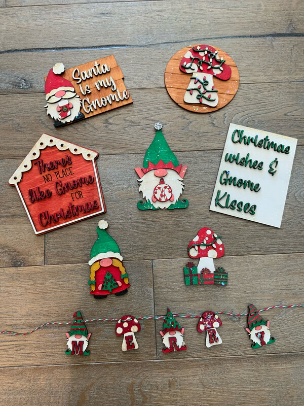 Gnome Christmas Tier Tray Decor