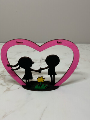 Heart Silhouette Custom Figure With Stand(customized)