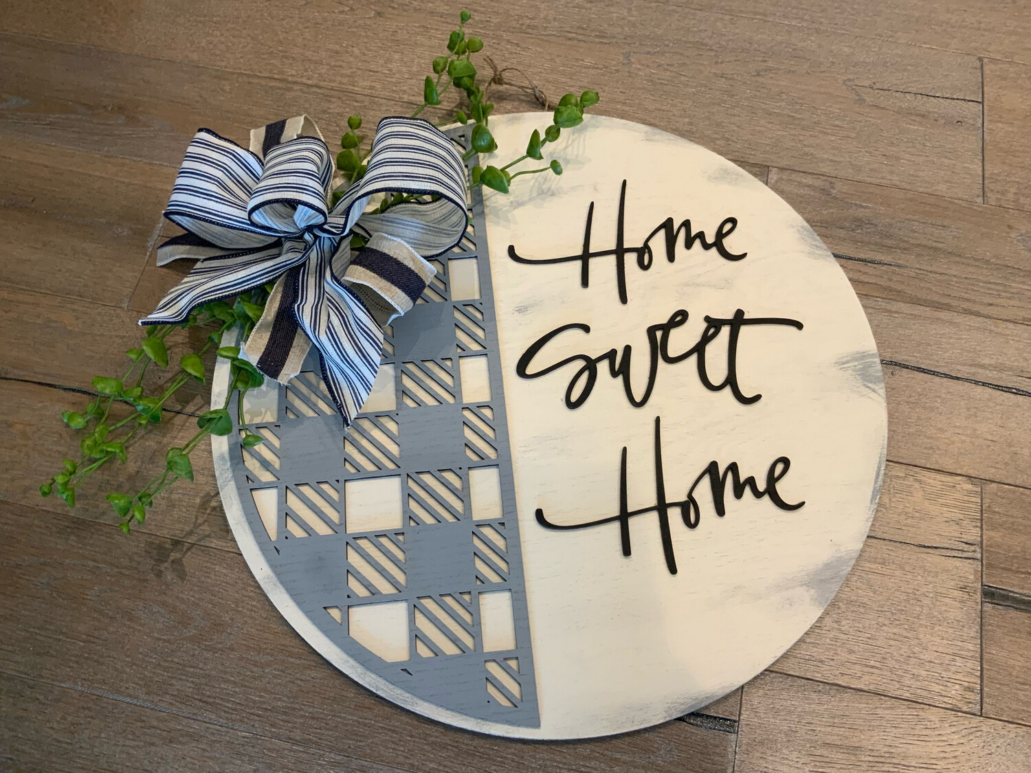“Home Sweet Home” Wooden 3D Door Hanger 18”