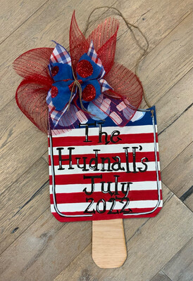 July 4th Popsicle Door Hanger (custom)