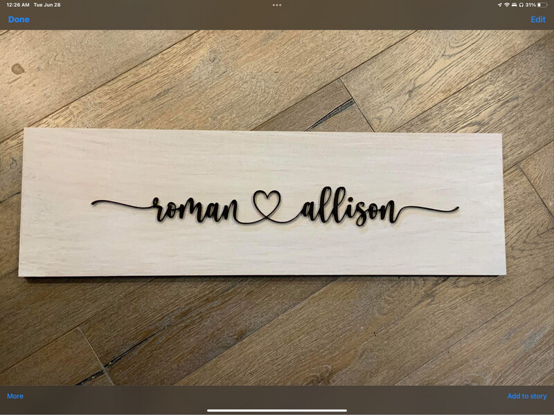 Wooden Laser Cut Custom Sign