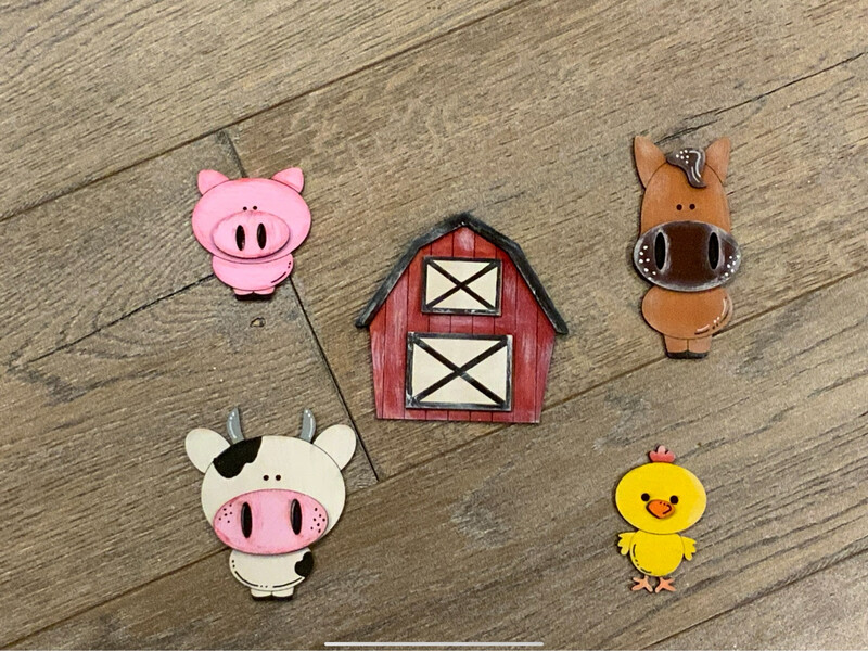Farm Animals Magnet Set/5