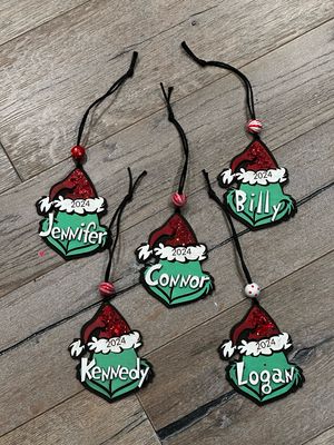 Custom Grinch Name Ornament