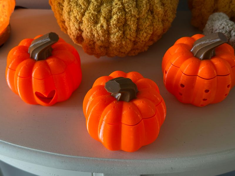 3D printed pumpkin tea light set/3