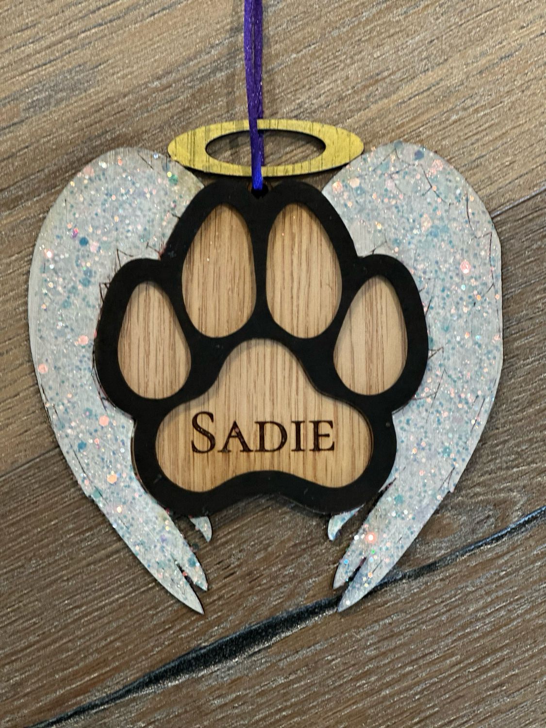 Pet memorial custom laser engraved ornament