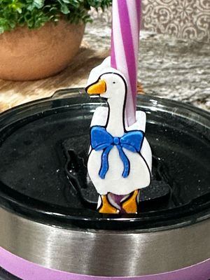 3D printed Silly Goose straw buddy