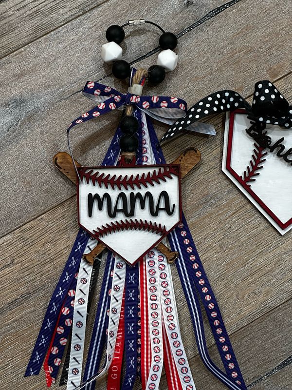 Laser Cut Mama tassel bag tag