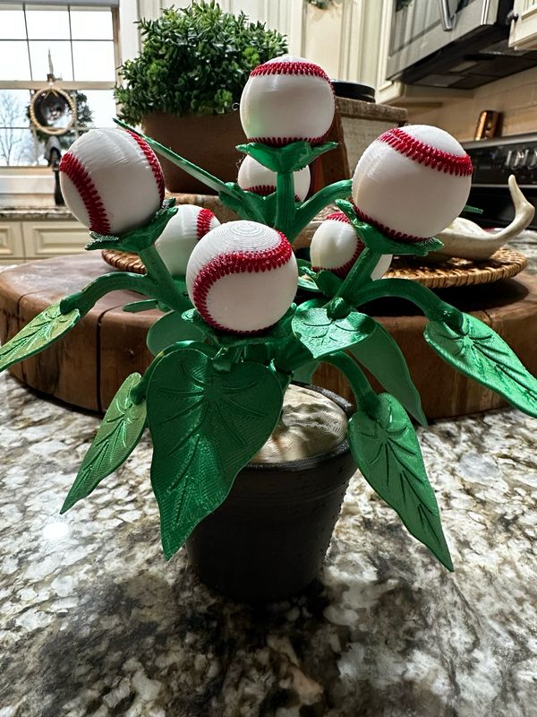 3D printed baseball plant
