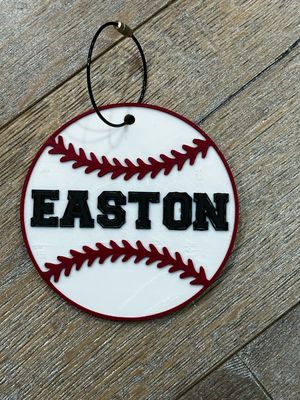 Baseball custom bag tag