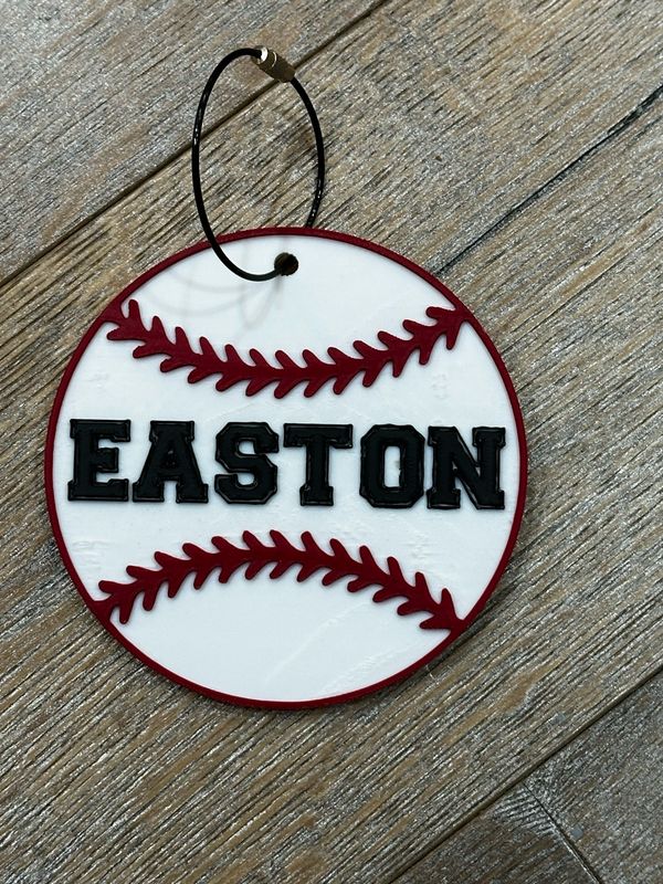 Baseball custom bag tag