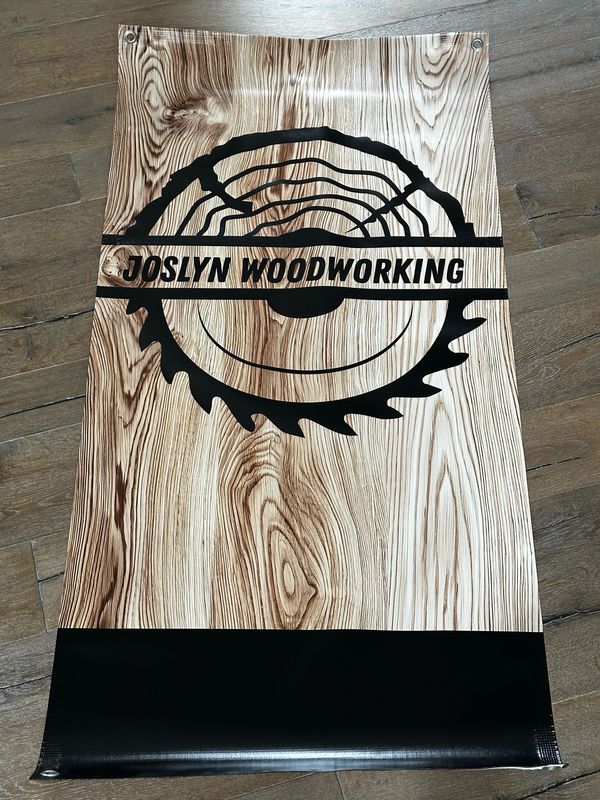 Vertical vinyl custom banner