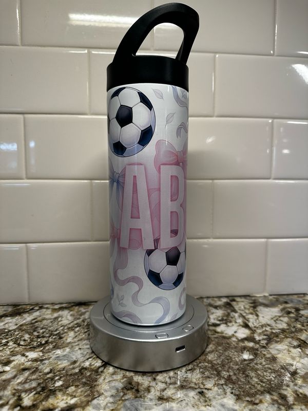 Tumbler 20 oz custom with pop top and handle